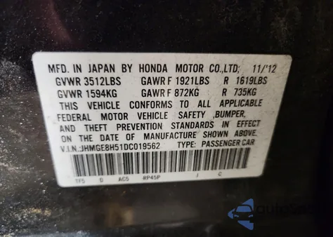 2013 Honda Fit Sport z USA, uszkodzony, nr VIN JHMGE8H51DC019562